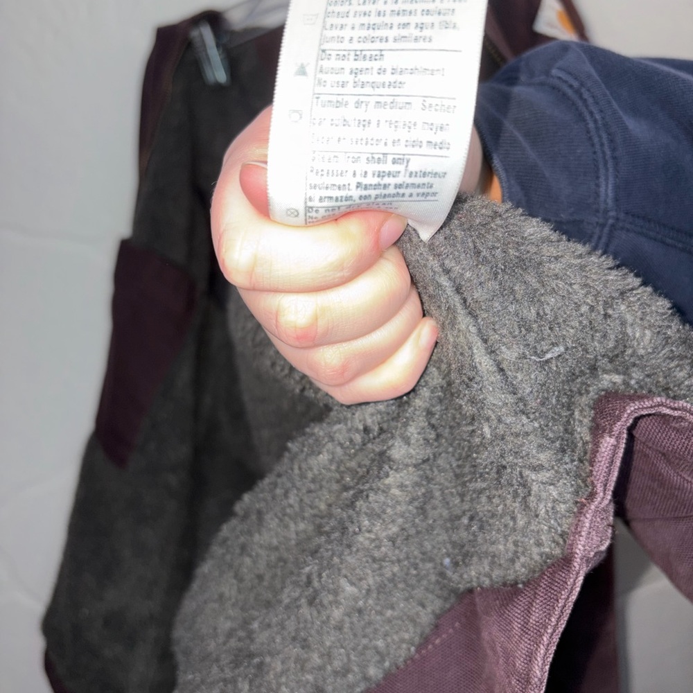 Carhartt Men's Maroon Sherpa Field Jacket - Picture 6 of 6